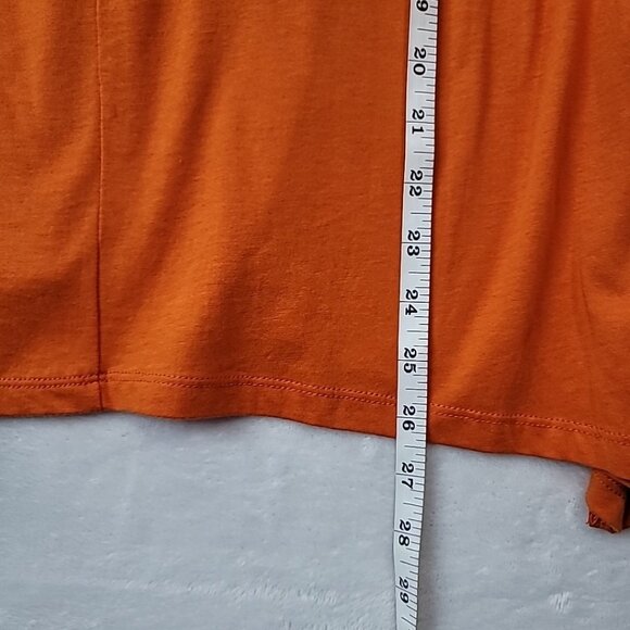 MICHAEL Michael Kors Orange Flutter Sleeve Top Womens PM Petite Med NWT Flawed - Picture 10 of 14